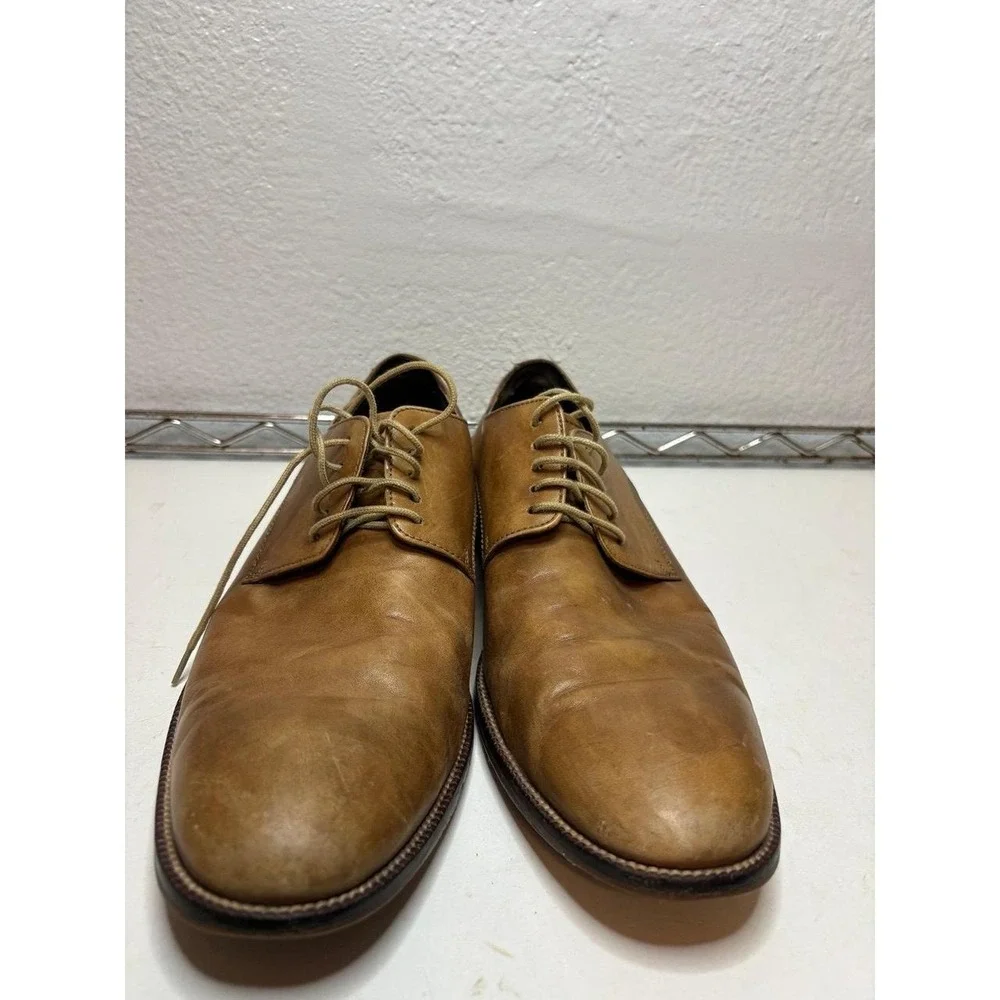 Cole Haan Men's Brown Leather Oxford Dress Shoes Size 10.5 M C12206 Cap Toe